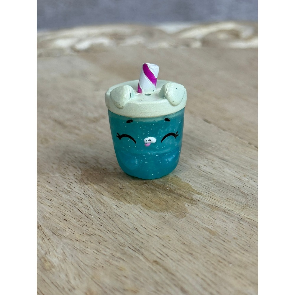 Cute Kawaii Teal Drink Cup Figurine With Wings For Kids Play Collection